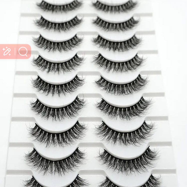 10 par fuld strip vipper grusomhed gratis faux mink naturlige vipper
