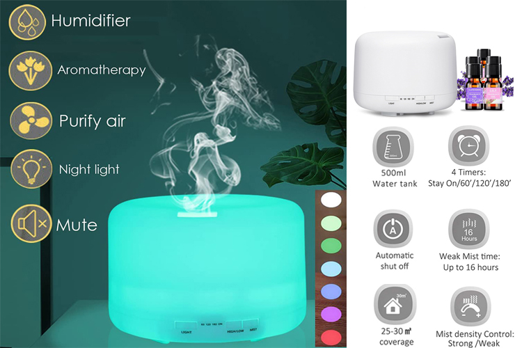 Cool Mist Luftfugter Aroma Essential Oil Diffuser