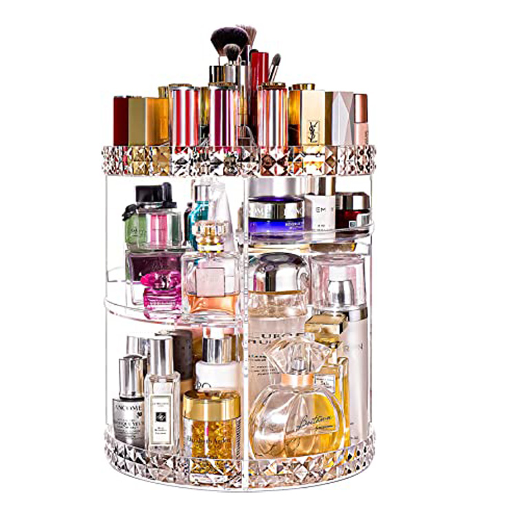 360 graders roterende kosmetisk opbevaring Akryl Makeup Organizer