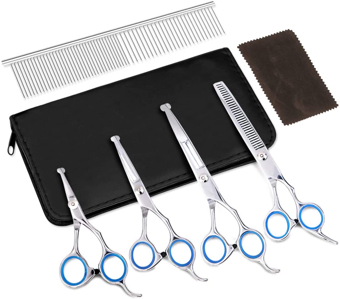 5PCS rustfrit stål Pet Grooming saks sæt