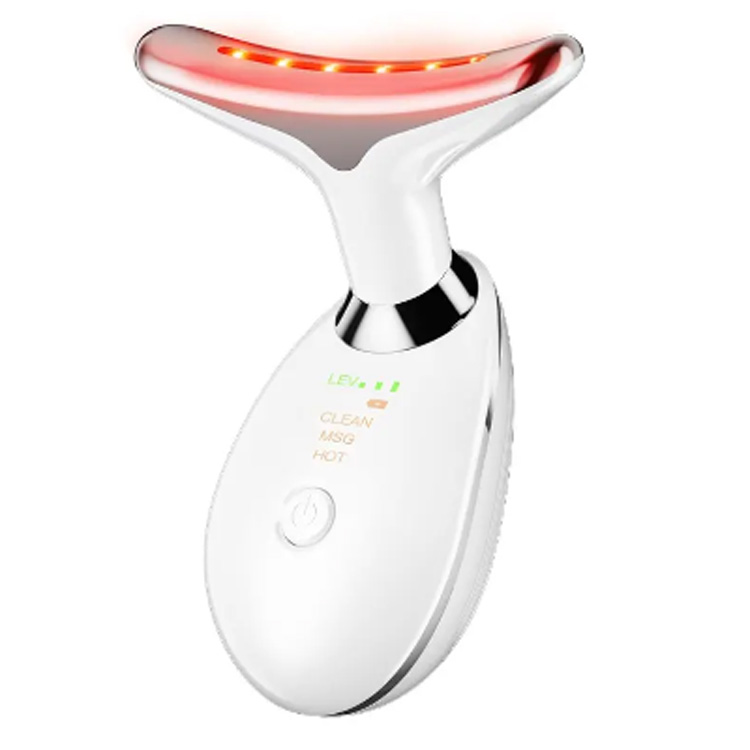 7 Farve lys hals massager ansigt massager værktøj til hudpleje