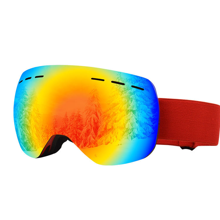 Farveopvarmede skibriller Anti-dug UV Snow Glass sikkerhedsbrille