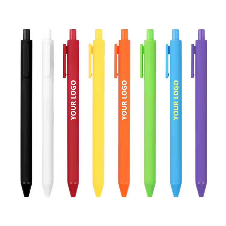 Brugerdefineret logo reklame Pen Plastic Press Ballpoint Pens