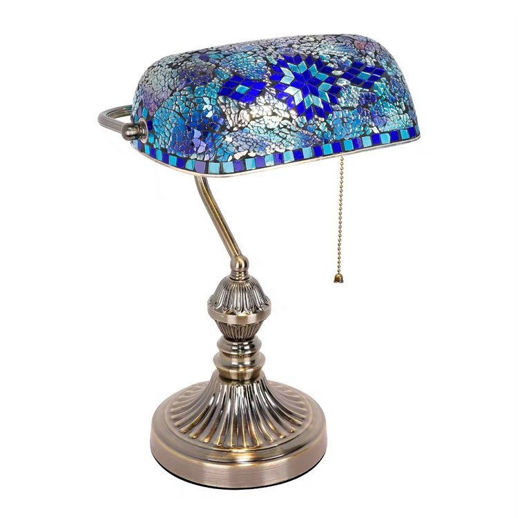 Dekoration Glasmaleri Bankers Mosaik Stil Bordlampe