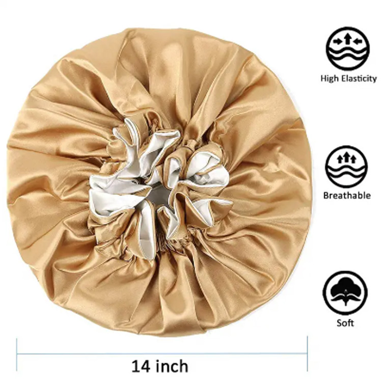 Designer mode dobbeltlag satin store kvinder bruser cap