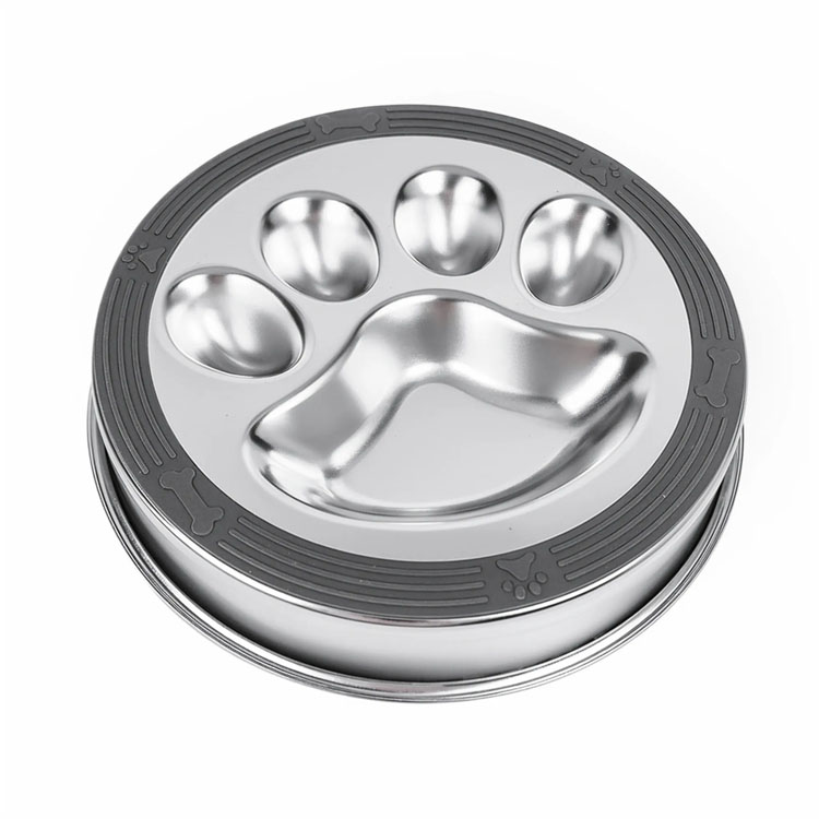 Hundeskål med ikke-glidende silikone Mat Dog Food Eating Bowl