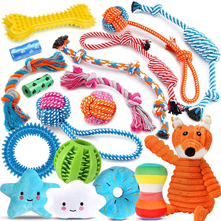 Hvalpegummi knirkende Pet Bomuld Dog Rope Toy