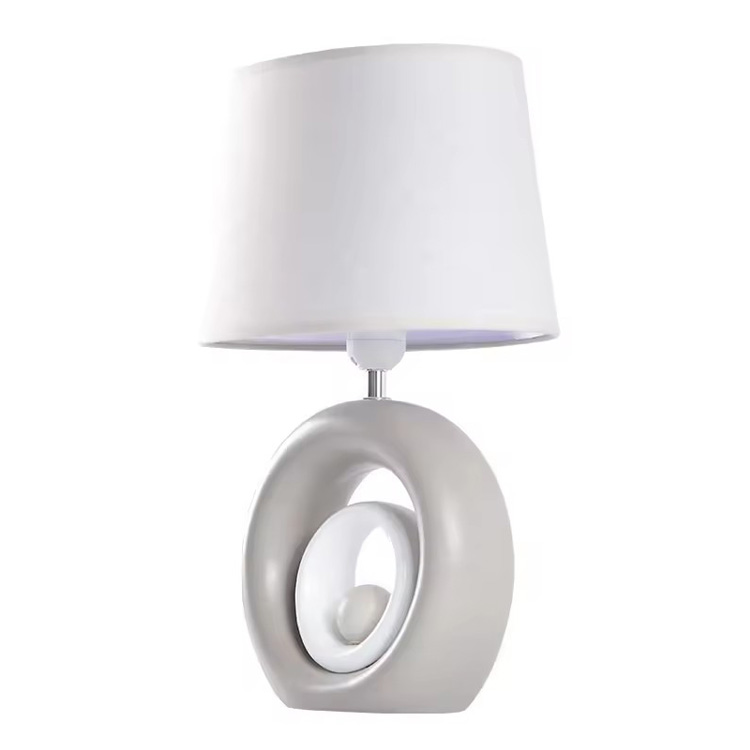 Farmhouse Drum Moderne keramisk sten skrivebordslampe
