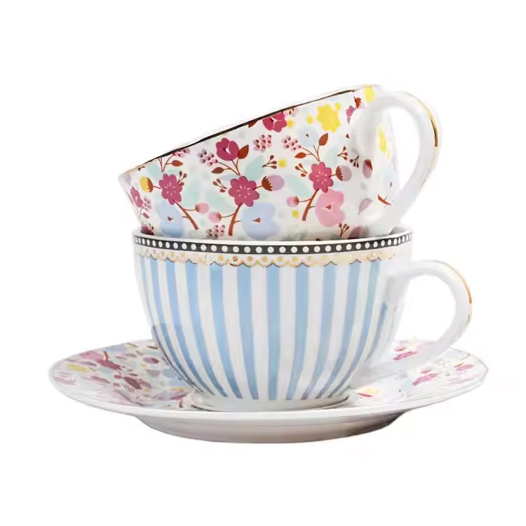 Blomsterstil tilpasset knogler kinesamisk kaffekop