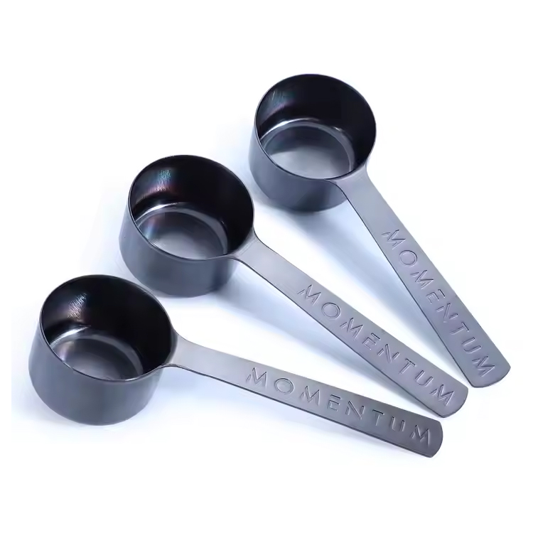 Håndter black metal rustfrit stål 60 ml målekop ske