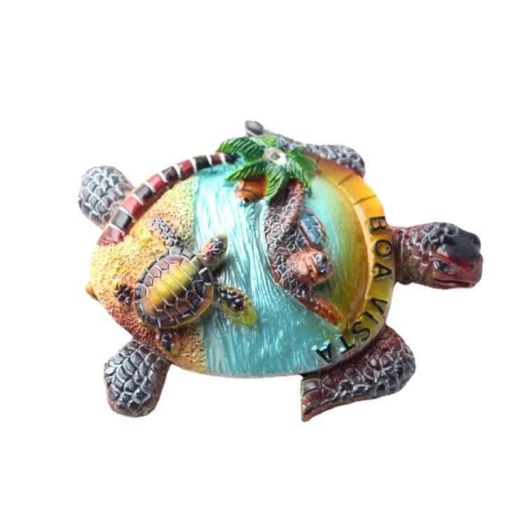 Home Decor Resin Håndmalede 3D Turtle køleskabsmagneter
