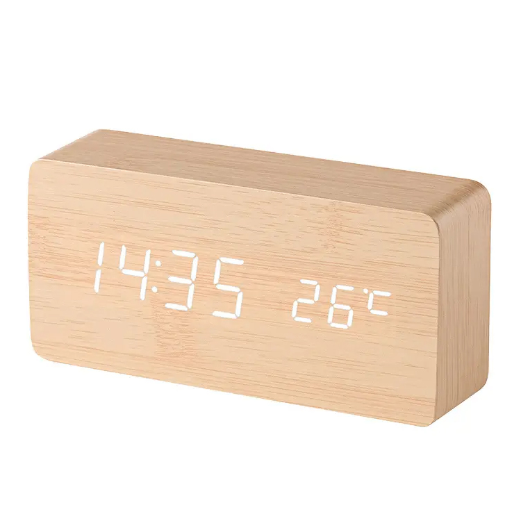 Lav pris Display USB Wood LED digitalt bordur