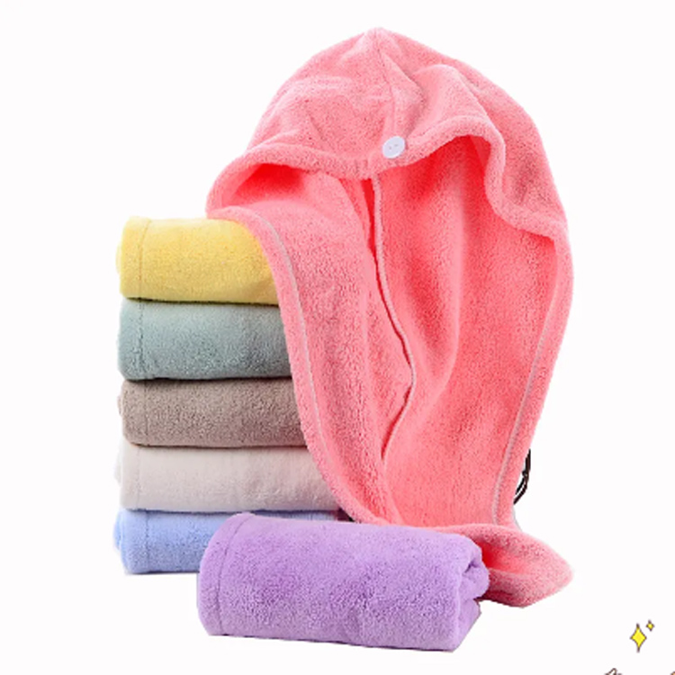 Mikrofiber til kvinder blød salon tørretumbler hår håndklæde turbane