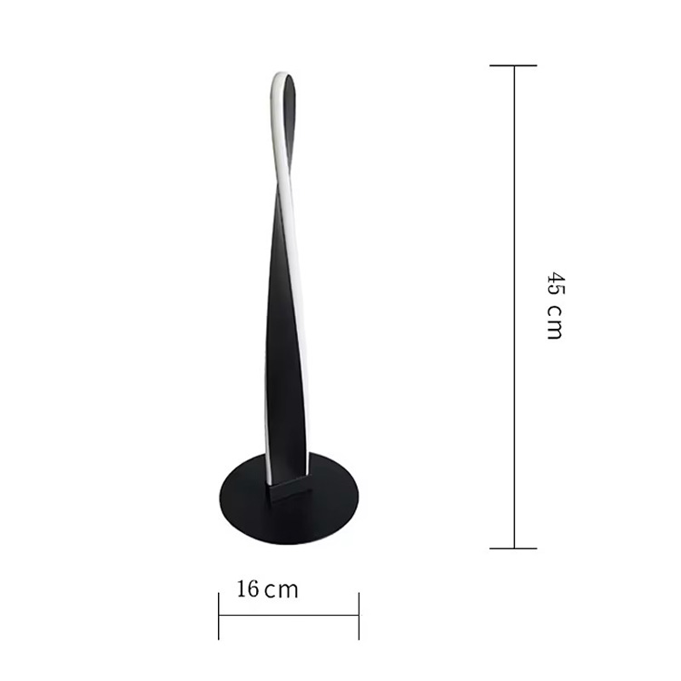 Moderne simpelt belysningsdesign, dekorativ spiralbordslampe