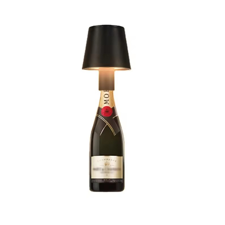 Moderne Touch Lampe Trådløs Plastic Vinflaske Bordlampe