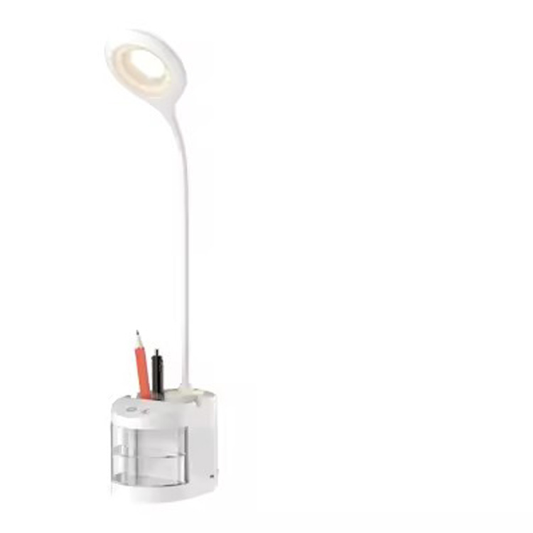 Multifunktionel svanehals LED Mini Fan Opbevaring Skrivebordslampe