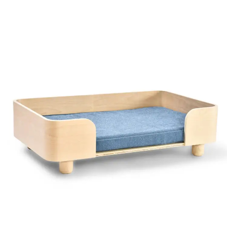 Nyt design moderne kæledyrsmøbler træ rammehundesofa