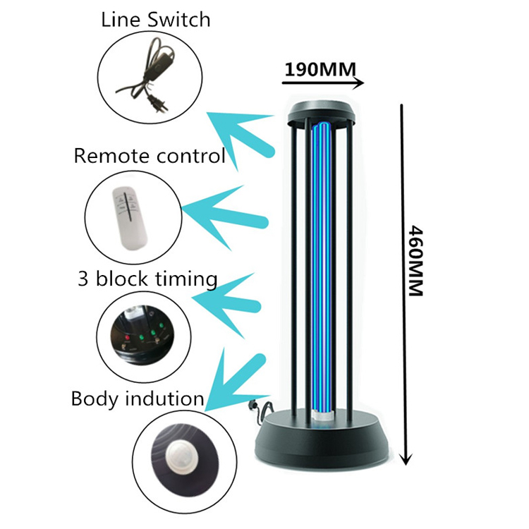 Ozon desinfektion UV bakteriedræbende lampe