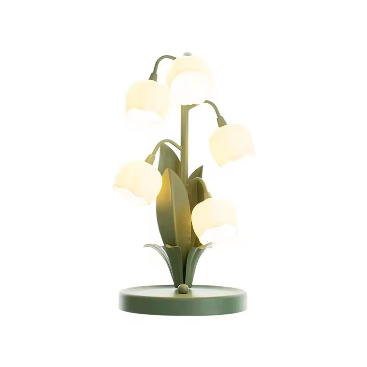 Pastoral skrivebordslampe Design Heteroseksuelle blomsterbordslamper
