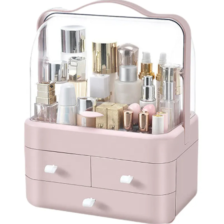 Bærbar klar roterende multifunktionstabel makeup arrangør