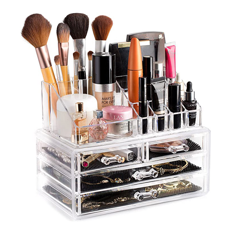 Stabelbar akryl kosmetisk opbevaringsboks Makeup Organizer