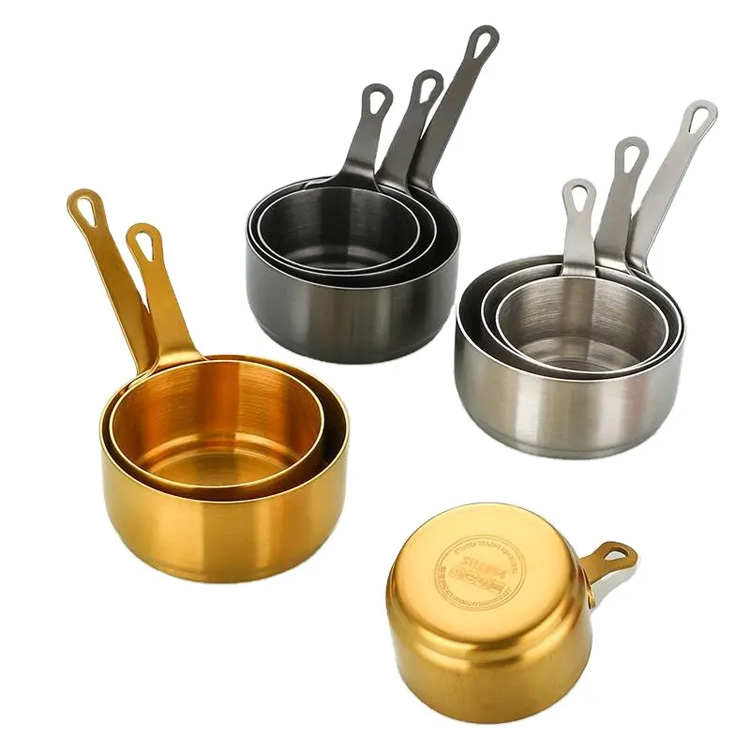 Rustfrit stål 304 metal dip sauce mini 3stk sauce cup skål