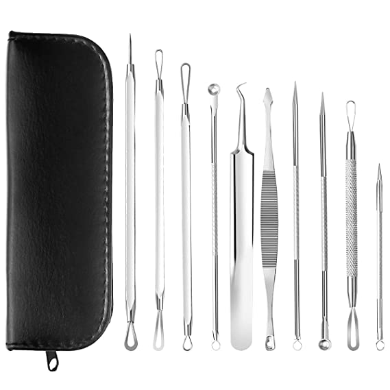 Rustfrit stål Pimple Popper Blackhead Remover Tool Kit