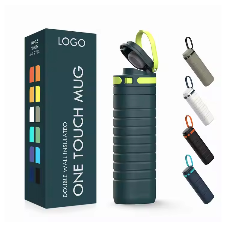 Berøringslåg 500 ml Vakuumisoleret rejsekrus i rustfrit stål