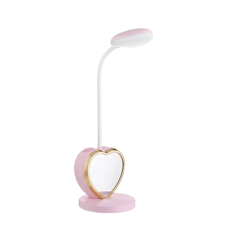 USB Genopladelig Touch Makeup Spejl Love Bordlampe