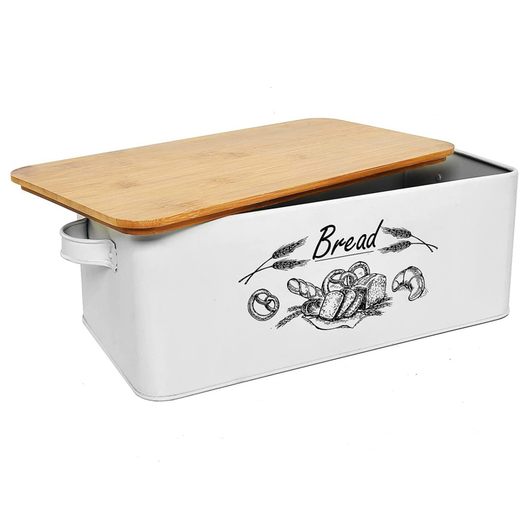 Metalbrødbeholder i vintagestil til køkkenbord