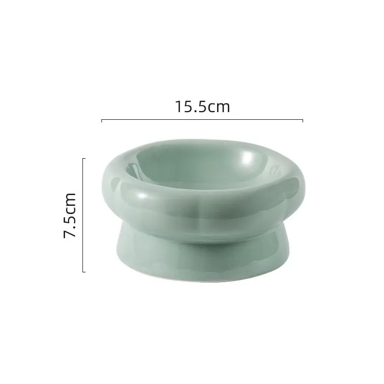 Engros keramisk kæledyrskål Pet Neck Protect Bowl
